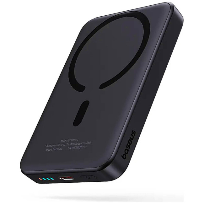 Зовнішній акумулятор Baseus Magnetic Mini Air Wireless Fast Charge 10000mAh 20W Black (P10059001113-00)