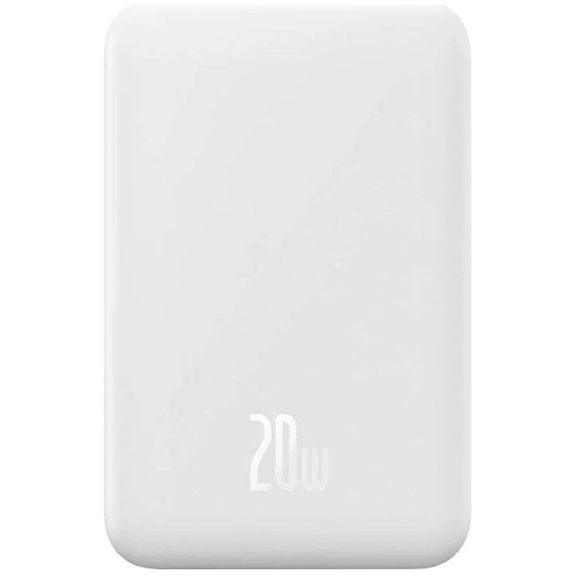 Зовнішній акумулятор Baseus Magnetic Mini Wireless Fast Charge Power Bank 20000mAh 20W White (PPCX150002)