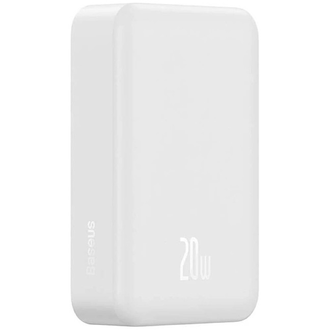 Зовнішній акумулятор Baseus Magnetic Mini Wireless Fast Charge Power Bank 20000mAh 20W White (PPCX150002)
