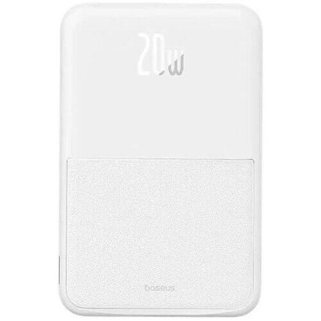 Зовнішній акумулятор Baseus Power Bank 5000mAh MagPro Magnetic Bracket Fast Charge 20W White (P10064101223-00)