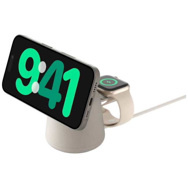 Бездротовий зарядний пристрій Belkin 2in1 MagSafe Charge Station White (WIZ020VFH37)
