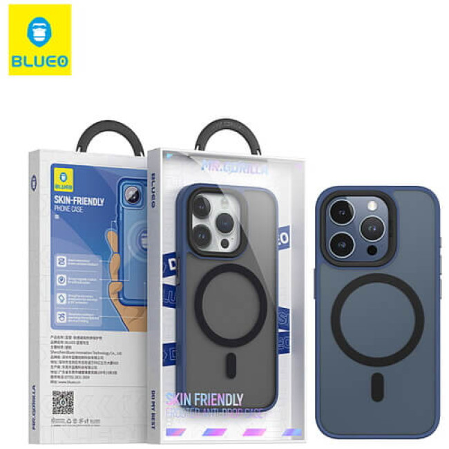 Чохол-накладка Blueo Frosted Anti-Drop Case for iPhone 15 Pro with MagSafe Dark Blue (BK5934-I15PDB)