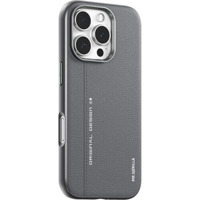 Чохол-накладка Blueo Leather Case for iPhone 16 Pro Max with MagSafe Grey (B52-I16PMGRY)