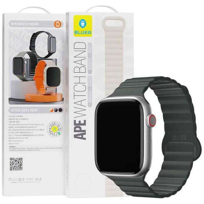 Ремінець Blueo Magnetic Silicone Watch Band 42/44/45/49mm Black (BL005BLK)