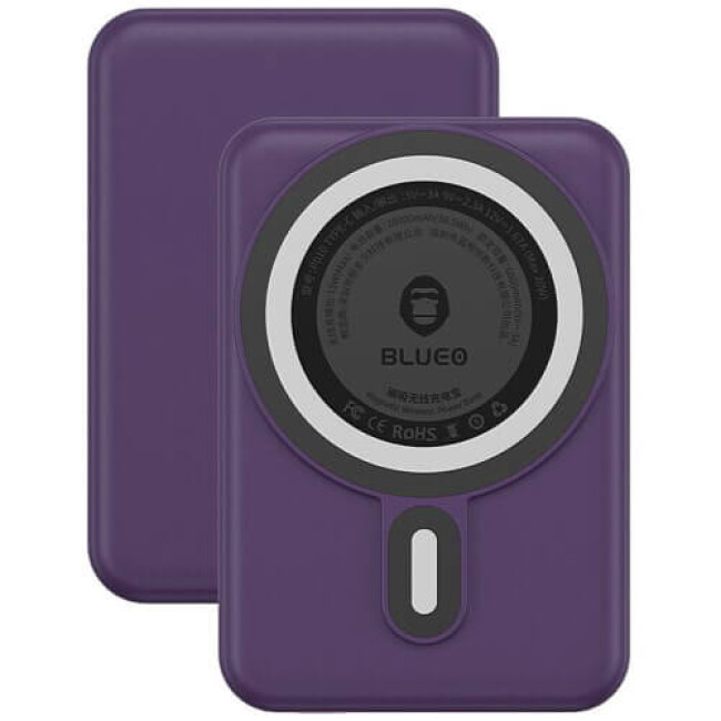 Зовнішній акумулятор Blueo Wireless Power Bank 10000 mAh Deep Purple (P010PURP)