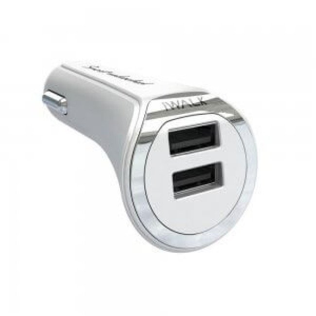 Автомобільний зарядний пристрій iWALK Dolphin Duo 3.4 car charger White (00-00014070)