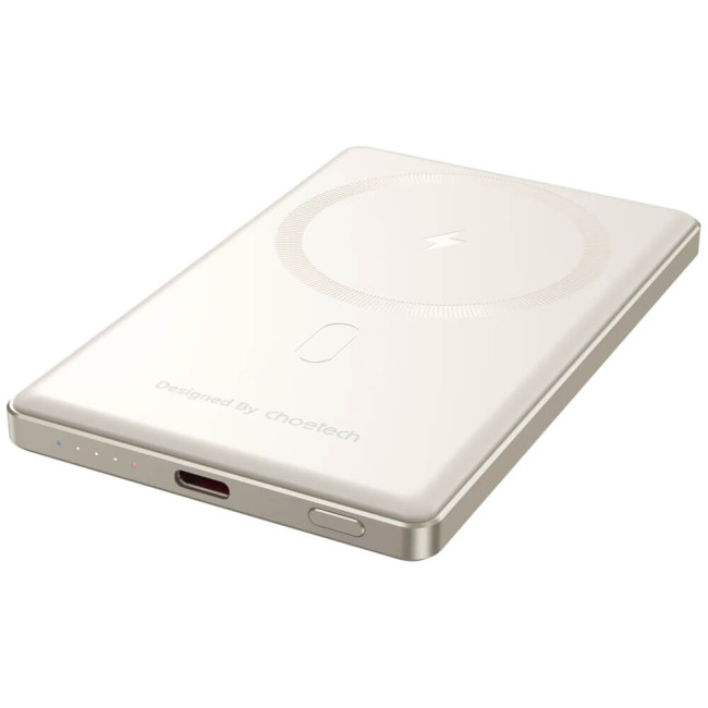 Зовнішній акумулятор Choetech PD 20W 5000 mAh Ultra-Thin Magnetic Power Bank White (B738-WT)