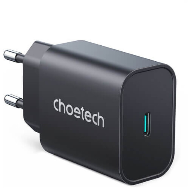 Мережевий зарядний пристрій Choetech USB-C 25W PPS Charger Black (PD6003)