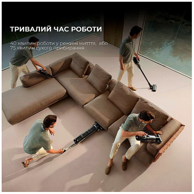Миючий вертикальний+ручний пилосос Dreame Wet & Dry Vacuum Cleaner H14 DUAL