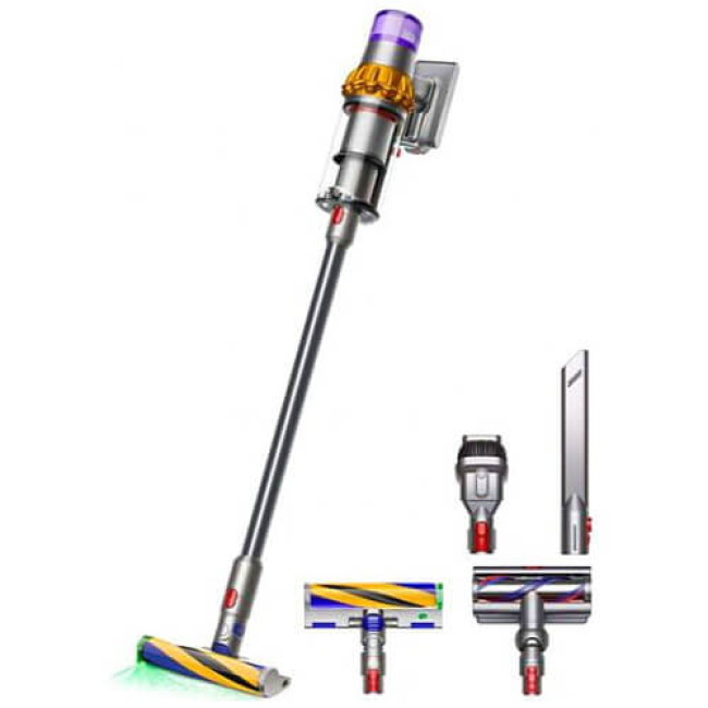 Вертикальний пилосос Dyson V15 Detect Absolute 2023 Yellow/Nickel (446986-01) ГАРАНТІЯ 3 міс.