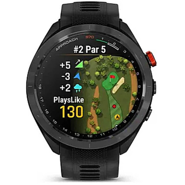 Смарт-годинник Garmin Approach S70 47mm B. Ceramic Bezel w. Black S. Band (010-02746-02/12) ГАРАНТІЯ 3 міс.