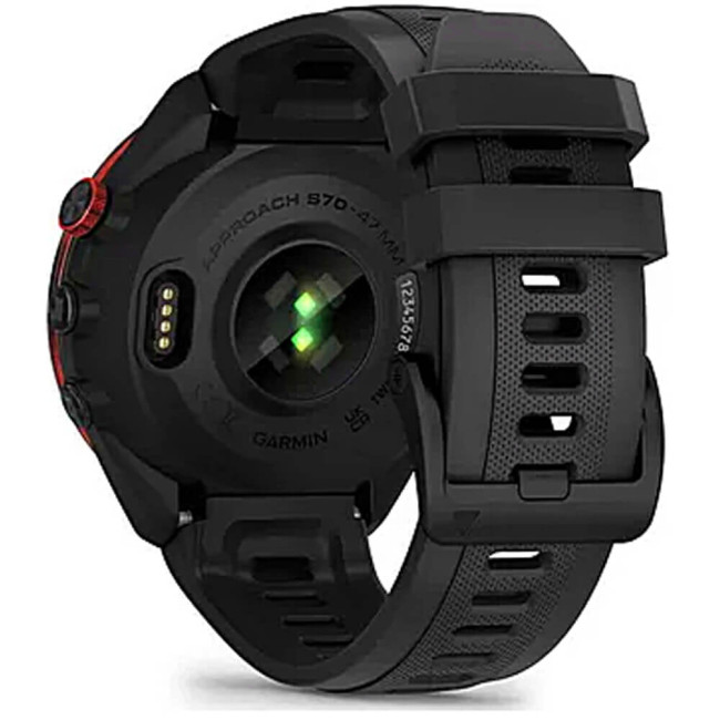 Смарт-годинник Garmin Approach S70 47mm B. Ceramic Bezel w. Black S. Band (010-02746-02/12) ГАРАНТІЯ 3 міс.