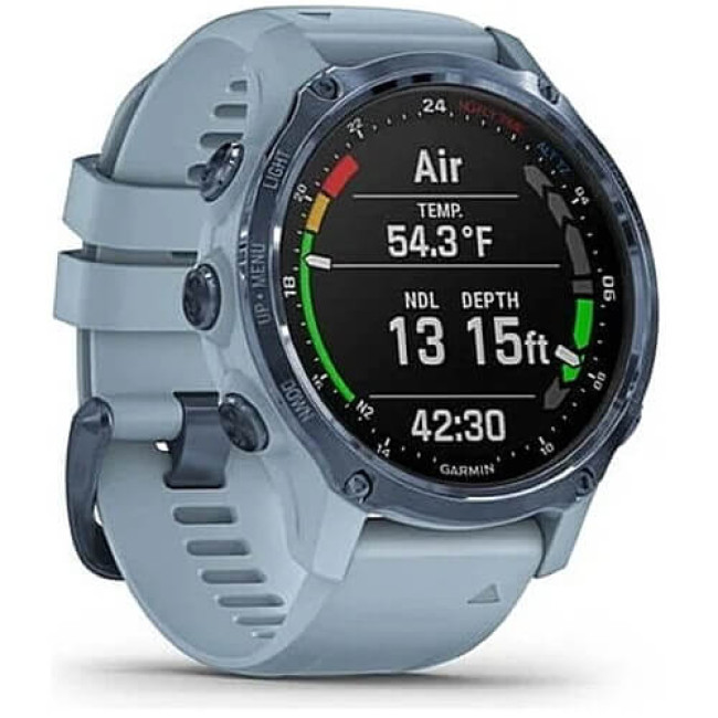 Спортивний годинник Garmin Descent Mk2S Mineral Blue with Sea Foam Silicone Band (010-02403-07) ГАРАНТІЯ 3 міс.