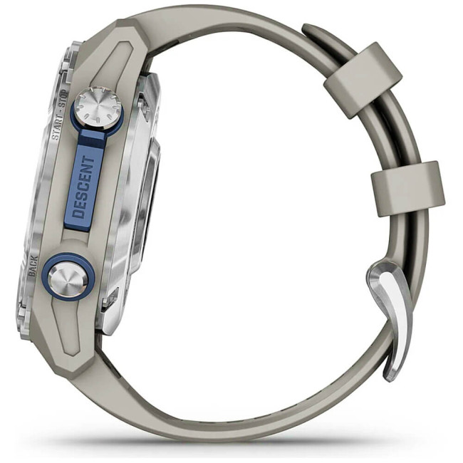 Смарт-годинник Garmin Descent Mk3 43mm Stainless Steel with Fog Gray Silicone Band (010-02753-04/03) ГАРАНТІЯ 3 міс.