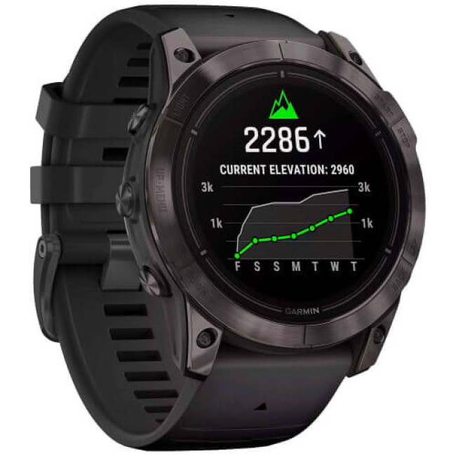 Смарт-годинник Garmin Epix Pro Gen 2 Sapphire 47mm Carbon Gray DLC Titanium with Black Band (010-02803-10/11) ГАРАНТІЯ 3 міс.