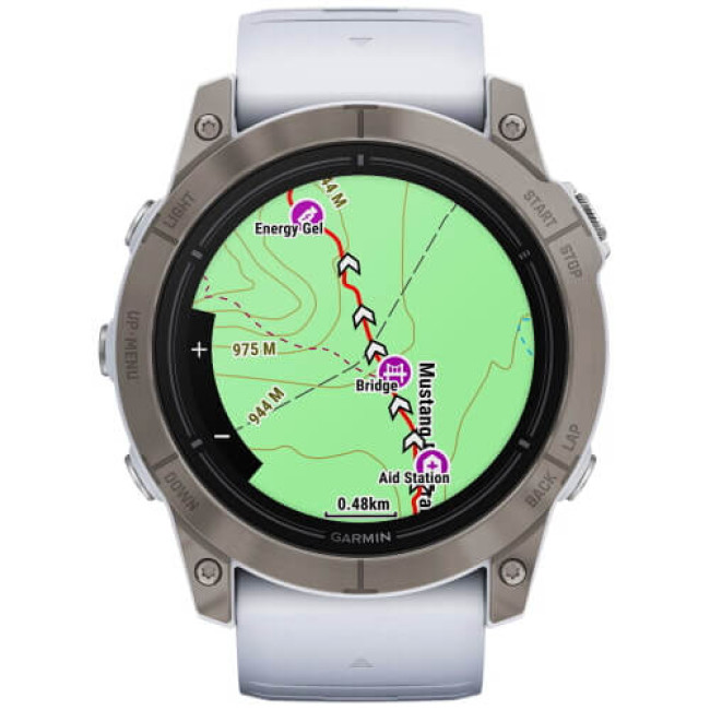 Смарт-годинник Garmin Epix Pro Gen 2 Sapphire 47мм Titanium with Whitestone Band (010-02803-20/21) ГАРАНТІЯ 3 міс.