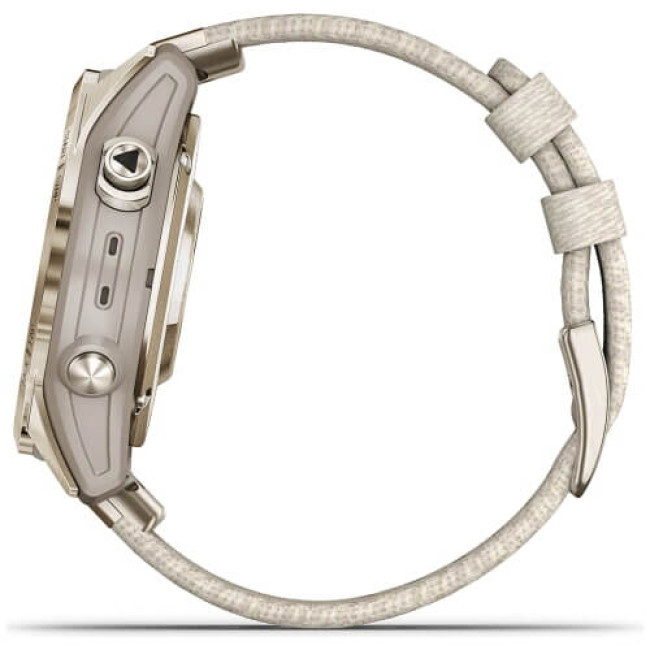 Смарт-годинник Garmin Epix Pro Gen 2 Sapphire 42mm Soft Gold with Cream H. Nylon Band (010-02802-20) ГАРАНТІЯ 3 міс.