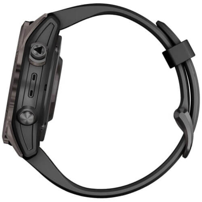 Смарт-годинник Garmin Fenix 7S Pro Sapphire Solar Carbon G. DLC Tit. with Black Band (010-02776-10/11) ГАРАНТІЯ 3 міс.