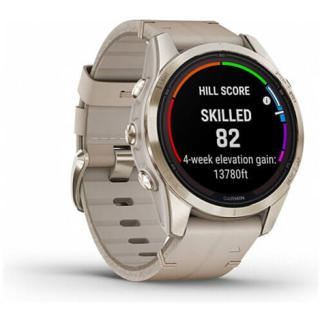 Смарт-годинник Garmin Fenix 7S Pro Sapphire Solar Soft Gold with Limestone L. Band (010-02776-30) ГАРАНТІЯ 3 міс.
