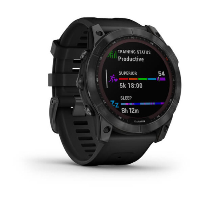 Смарт-годинник Garmin Fenix 7X Solar Slate Gray with Black Band (010-02541-00/01/0A) ГАРАНТІЯ 3 міс.