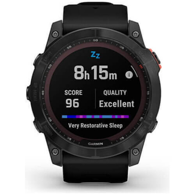Смарт-годинник Garmin Fenix 7X Solar Slate Gray with Black Band (010-02541-00/01/0A) ГАРАНТІЯ 3 міс.