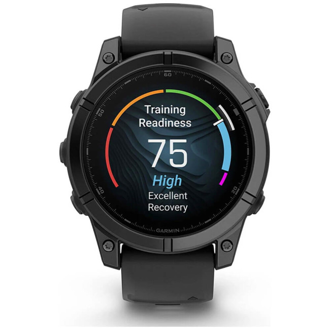 Смарт-годинник Garmin Fenix E 47mm AMOLED Slate Gray Steel with Black Silicone Band (010-03025-03/01) ГАРАНТІЯ 3 міс.