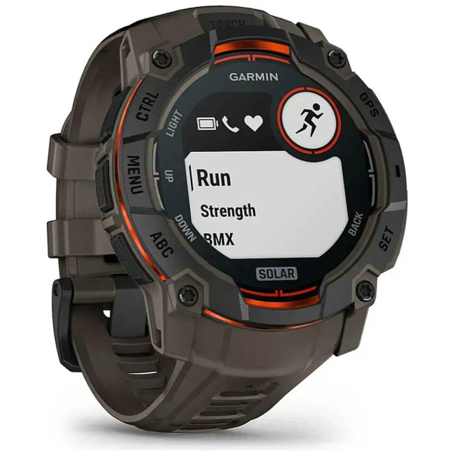 Смарт-годинник Garmin Instinct 3 50мм Solar Black with Charcoal Band (010-02935-00) ГАРАНТІЯ 3 міс.