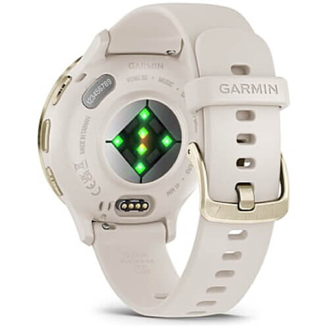 Смарт-годинник Garmin Venu 3S Soft Gold S. Steel Bezel with Ivory Case and S. Band (010-02785-04) ГАРАНТІЯ 3 міс.