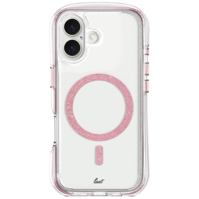 Чохол-накладка LAUT AERO SPARKLE for iPhone 16 MagSafe Pink (L_IP24A_AS_P)