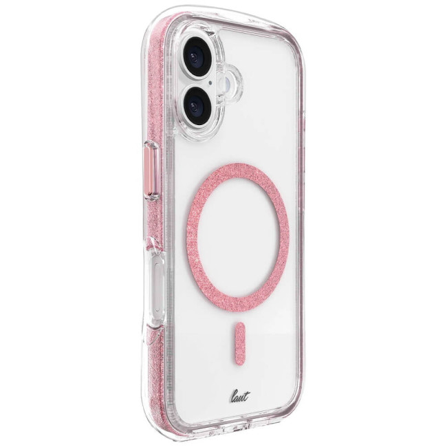 Чохол-накладка LAUT AERO SPARKLE for iPhone 16 MagSafe Pink (L_IP24A_AS_P)