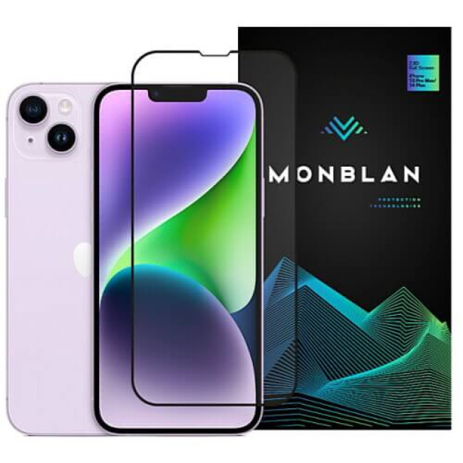 Захисне скло Monblan for iPhone 13 Pro Max/14 Plus 2.5D Anti Static 0.26mm (Black)