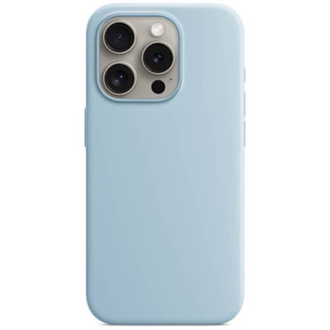 Чохол-накладка Monblan Magnetic Silicone MagSafe for iPhone 15 Pro Max Light Blue