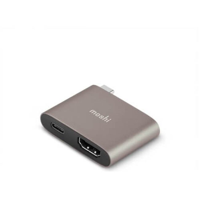 Адаптер Moshi USB-C to HDMI Adapter with Charging Titanium Gray (99MO084272)