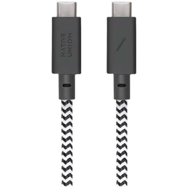 Кабель Native Union Anchor Cable USB-C to USB-C Pro 240W Zebra (3 m) (ACABLE-C-ZEB-NP)