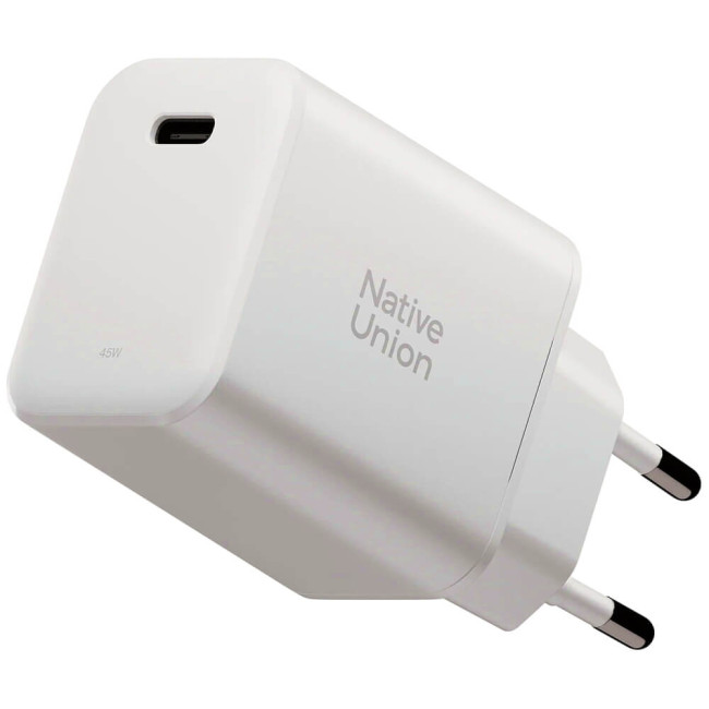 Мережевий зарядний пристрій Native Union Fast GaN Charger PD 45W USB-C Port White (FAST-PD45-WHT-EU)