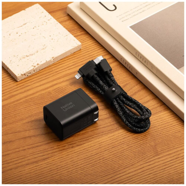 Мережевий зарядний пристрій Native Union Fast GaN Charger PD 45W USB-C Port Black (FAST-PD45-BLK-EU)