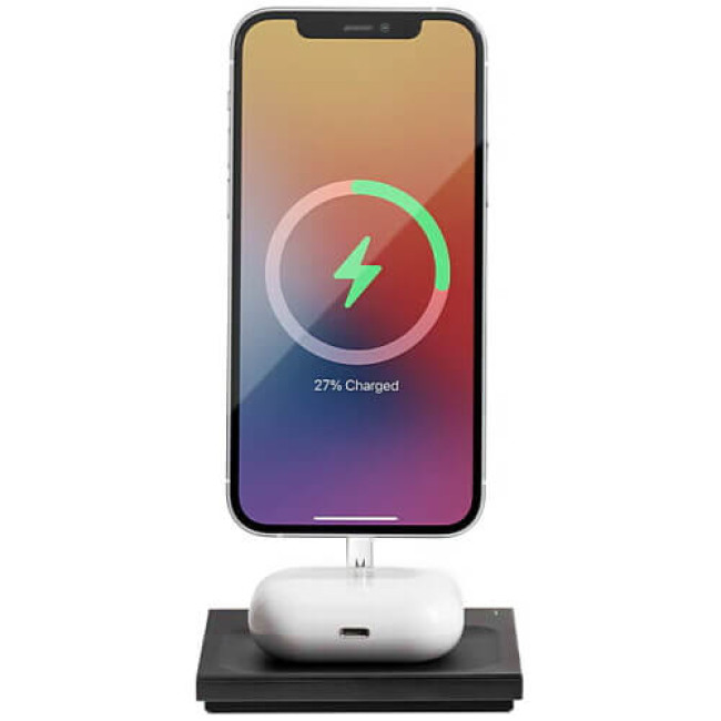 Бездротовий зарядний пристрій Native Union Snap 2-in-1 Magnetic Wireless Charger Black (SNAP-2IN1-WL-BLK)