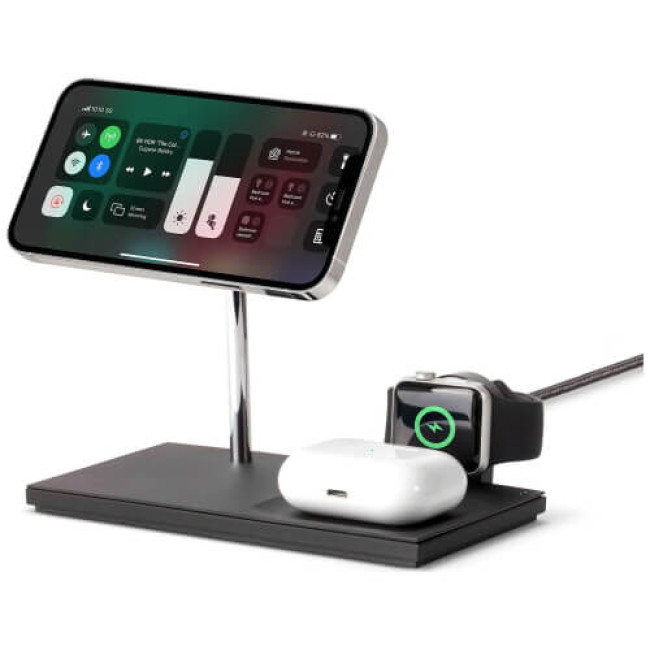 Бездротовий зарядний пристрій Native Union Snap 3-in-1 Magnetic Wireless Charger Black (SNAP-3IN1-BLK-EU)