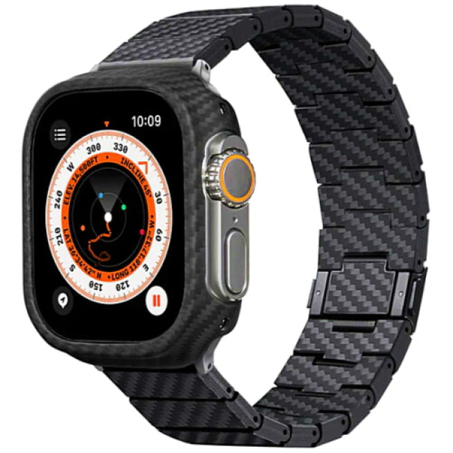 Ремінець Pitaka Carbon Fiber Watch Band for Apple Watch 49/45/44mm Modern Black/Grey (AWB2304)