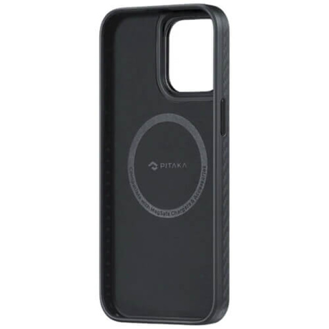 Чохол-накладка Pitaka MagEZ Case Pro 4 Twill 1500D Black/Grey for iPhone 15 Pro (KI1501PP)