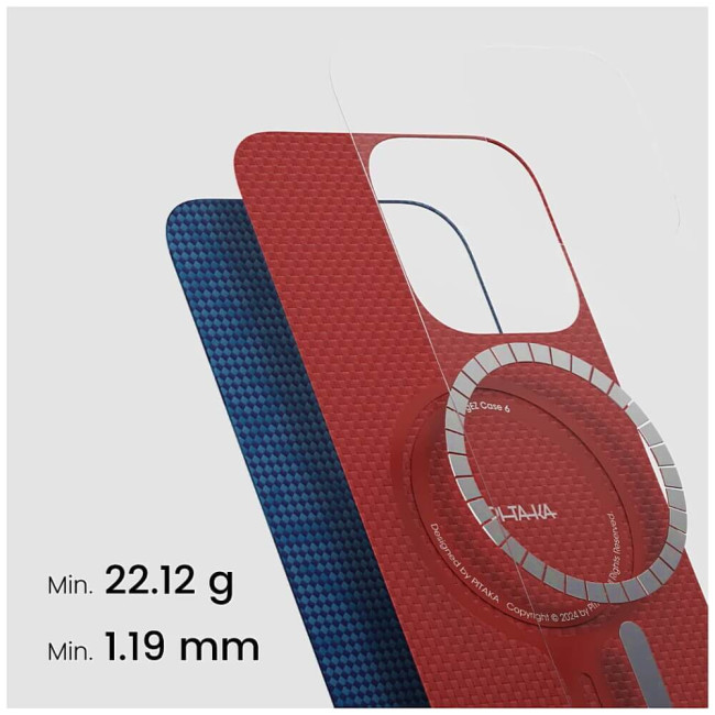 Чохол-накладка Pitaka Tactile Woven Case Monogram Dark Blue for iPhone 16 Pro (KI1603PTK)