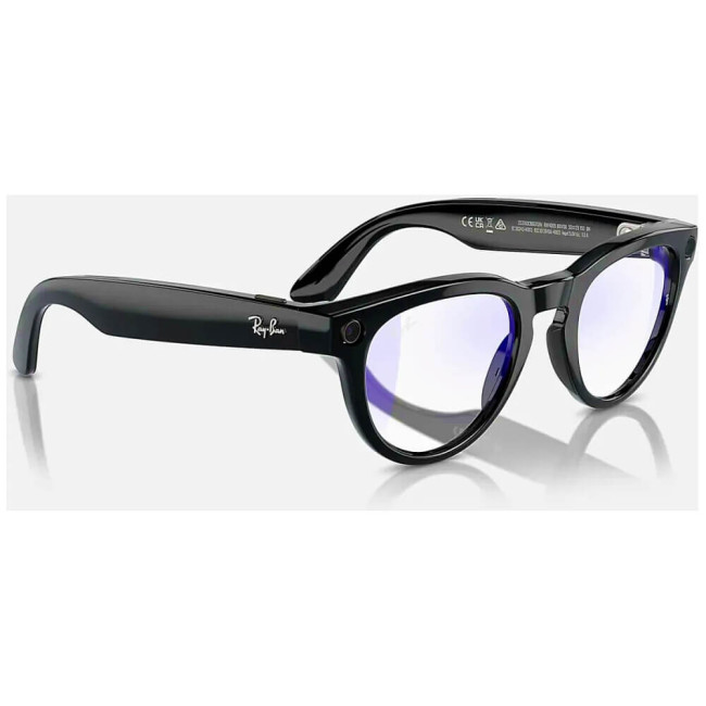 Смарт-окуляри Ray-Ban Meta Headliner Shiny Black Frame/Clear Lenses (RW4009 601/SB 50-23)