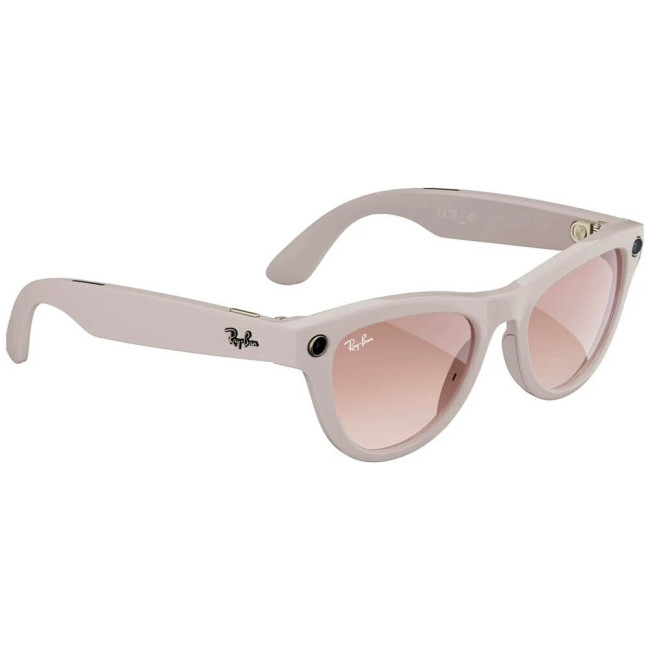 Смарт-окуляри Ray-Ban Meta Skyler Shiny Chalky Gray/Gradient Cinnamon Pink (RW4010 670013 52-20)