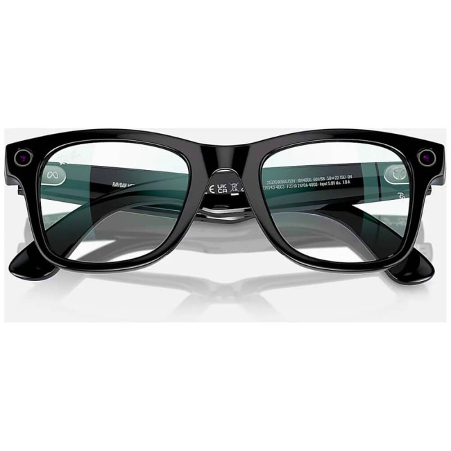Смарт-окуляри Ray-Ban Meta Wayfarer Shiny Black Frame Clear Lenses (RW4006 601/SB 50-22)