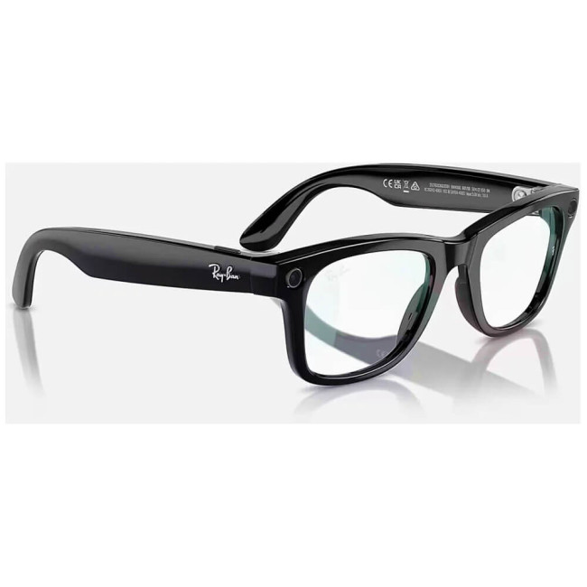 Смарт-окуляри Ray-Ban Meta Wayfarer Shiny Black Frame Clear Lenses (RW4006 601/SB 50-22)