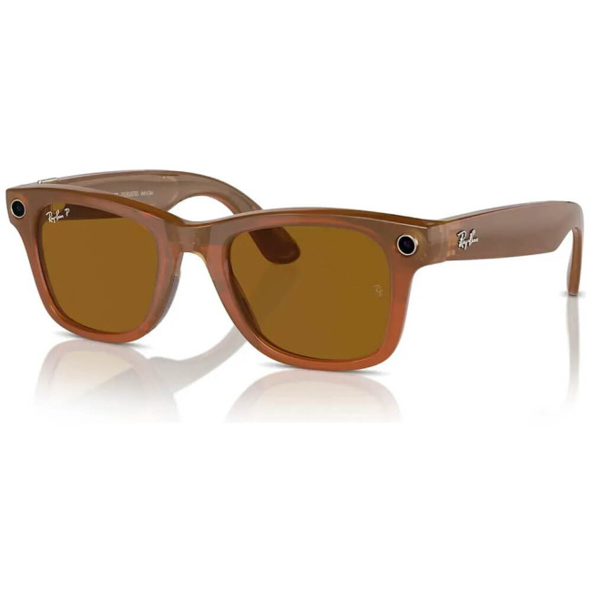 Смарт-окуляри Ray-Ban Meta Wayfarer Shiny Caramel Frame Brown Lenses (RW4006 670683 50-22)