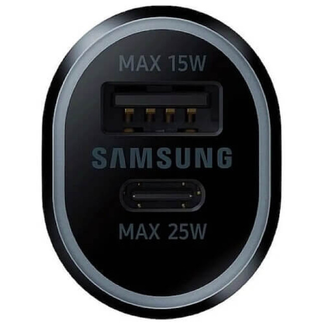 Автомобільний зарядний пристрій Samsung Car Charger USB+USB-C Super Fast 25W+15W Black (EP-L4020NBEGRU)