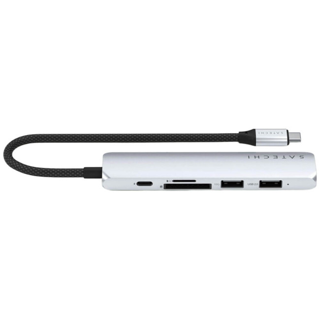 Хаб Satechi 6-in-1 USB-C Slim Multiport Adapter 4K Silver (ST-P6SS)
