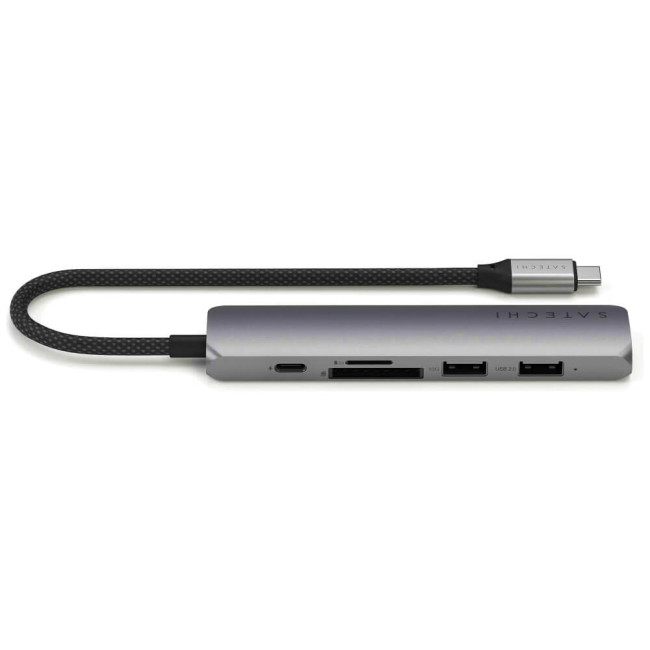 Хаб Satechi 6-in-1 USB-C Slim Multiport Adapter 4K Space Grey (ST-P6SM)
