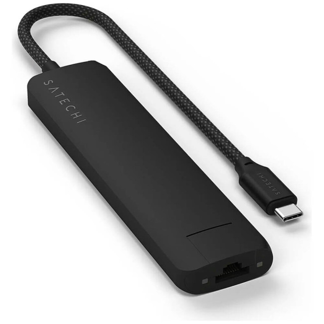Хаб Satechi 7-in-1 USB-C Slim Multiport 4K with Ethernet Black (ST-P7SK)